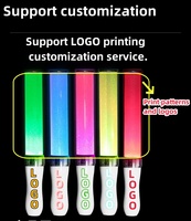 Bâtons lumineux électroplaqués 15 couleurs, en ABS+PP, 3 piles AAA, logo personnalisé, LED clignotante, bâton lumineux portable pour fête Anime/Rétro