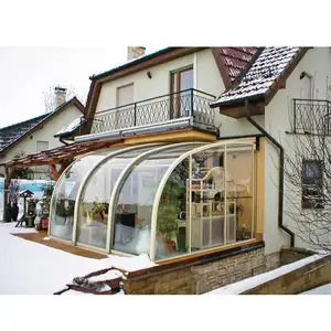 Veranda schwingt elektrisches versenkbares Glasdach für Patio Wintergarten Isolierglas Winter Solarium