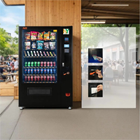 Distributeur automatique commercial de snacks et de boissons en acier inoxydable, refroidissement par compresseur, gestion basée sur le cloud, 300-600