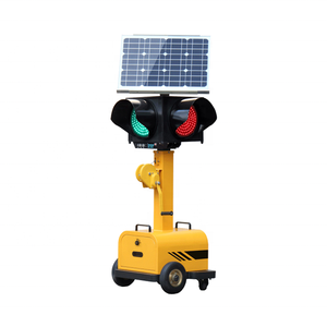 Tragbare temporäre Ampel Manuelle Hubhöhe 500mm Semaforo Solar LED Rot-Grün Ampeln zum Verkauf - Product Image 1