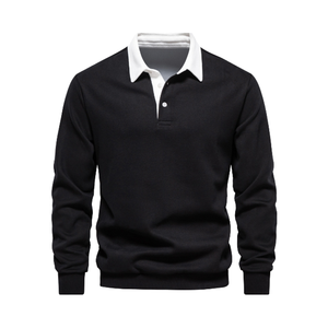 Maillot de rugby pour homme en polyester/coton, impression numérique, polaire solide, logo personnalisé de haute qualité, hiver - Product Image 4