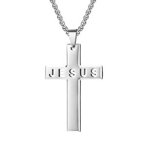 <span class=keywords><strong>Collier</strong></span> pendentif <span class=keywords><strong>croix</strong></span> de Jésus en acier inoxydable tendance personnalisé en gros YK, plaqué <span class=keywords><strong>or</strong></span>, bijoux religieux chrétiens pour hommes - Product Image 4