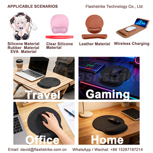 Alfombrilla de Ratón Ergonómica de Gel de Silicona con Reposamuñecas, Forma Irregular, para Oficina, Impresión Personalizada, en Existencia - Product Image 3