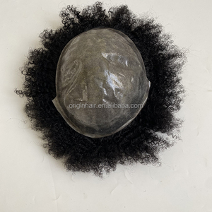 <span class=keywords><strong>Prótesis</strong></span> <span class=keywords><strong>Capilares</strong></span> Masculinas Indias, Reemplazo Capilar 100% Humano Natural, Base de Poliuretano de Piel Fina de 8 mm, Tupé Afro Rizado Ondulado <span class=keywords><strong>para</strong></span> <span class=keywords><strong>Hombres</strong></span> Negros - Product Image 2
