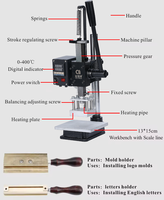 Mesin Hot Foil Stamping Manual Kustom untuk Cetak Logo Kulit, Embossing, dan Pencetakan pada Kertas, Kartu, PVC, Kulit, Kerajinan DIY
