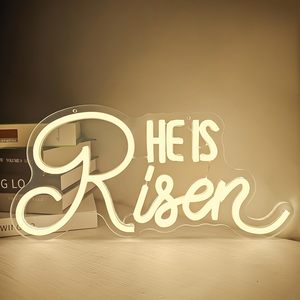 È risorto insegna al Neon Easter insegne per decorazioni murali Jesus luci Custom Neon Led - Product Image 1