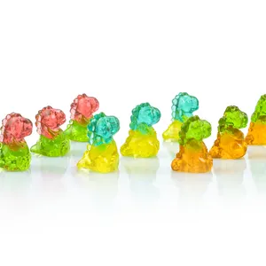 4D混合恐龙形状软糖厂家批发耐嚼糖果水果玩具软糖