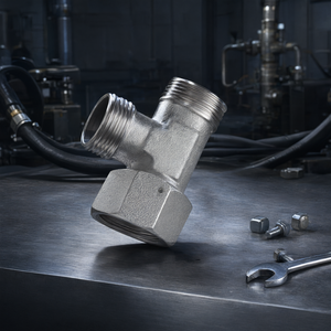 Raccord en T hydraulique en acier inoxydable 304, adaptateur mâle-femelle haute pression pour système hydraulique - Product Image 3