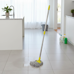 Gizmop Mopa Húmeda de 450gr con Cabezal de Microfibra, Autoescurrible, Antibacteriana, Duradera, Reutilizable, Sostenible, con Palo de Acero Inoxidable, Rápida - Product Image 3