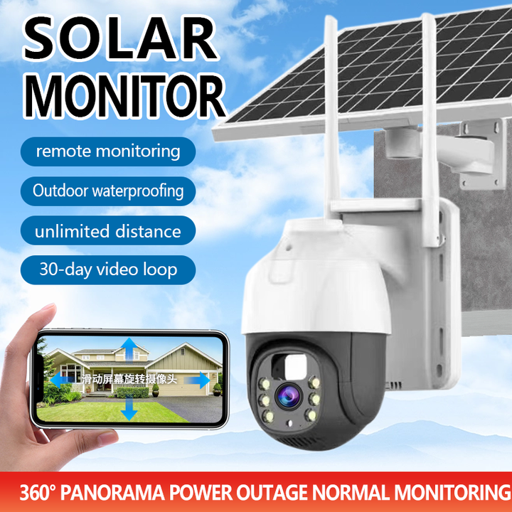 V360Pro Solar Powered Wireless Security Camera Outdoor - OEM