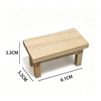 Ensemble de meubles miniatures en bois à l'échelle 1/2 pour maison de poupée