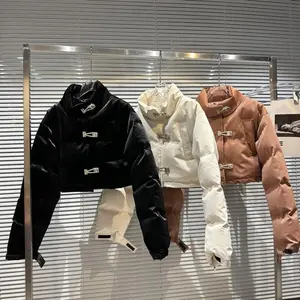 OULAIYADI New Fashion Thick Warm Rhinestone Velvet Cotton Padded Coat Jacket Women Jackets Coats