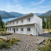 Maison modulaire en acier à deux étages à assemblage rapide pour dortoirs de travailleurs de la construction et hôtels, ignifuge