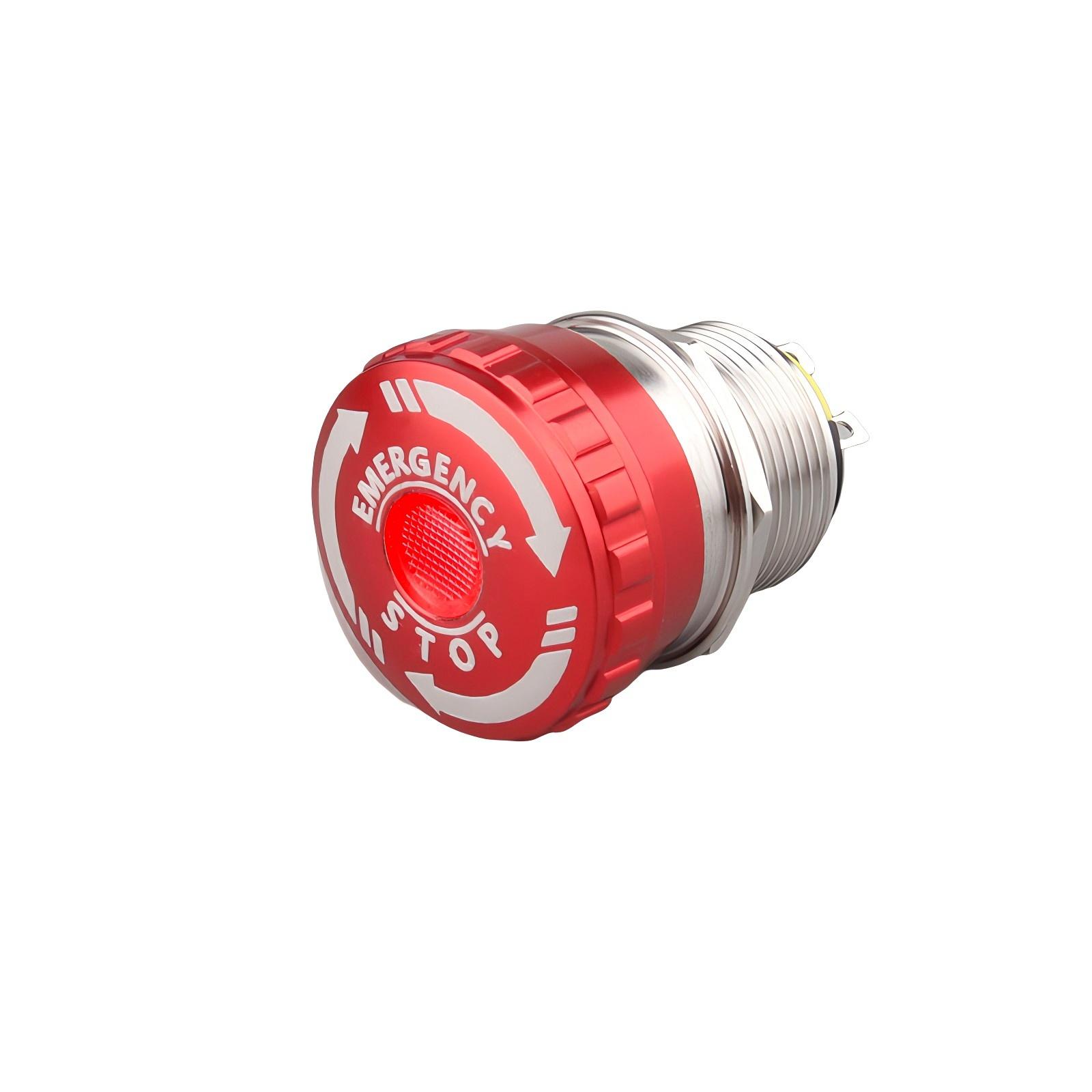 Bouton-poussoir d'arrêt d'urgence 19 mm