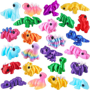 Figuras de Dinosaurios de Plástico Coloridas, Colección de Animales de Dibujos Animados, Juguetes Articulados Hechos a Mano para Niños - Product Image 5