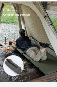 <span class=keywords><strong>Lettino</strong></span> <span class=keywords><strong>da</strong></span> <span class=keywords><strong>Campeggio</strong></span> Tattico Portatile con Gambe in Acciaio Rinforzato, Tessuto Oxford Traspirante, Letto Pieghevole <span class=keywords><strong>per</strong></span> Uso Esterno e Backpacking - Product Image 5
