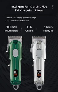 10W Cordless Hair Clipper stainless <strong>Blade</strong> 3000mAh Battery 5H Runtime LCD Display 4-Level Rocker <strong>Barber</strong> Trimmer Men Salon Home - Product Image 3