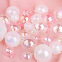 Décorations de gâteau boule transparente rose plastique Transparent boule fausse boule ornement cadeau boîte cadeau décoration