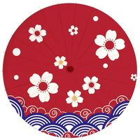 Parapluie pour femmes en tissu de soie, 70/84cm, fleurs de cerisier japonais, danse ancienne, décoratif, style chinois, en papier huilé