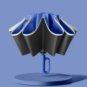 Tùy chỉnh thân thiện với môi trường rPet vải tái chế vật nuôi Polyester tự động gấp ô xử lý pongee hợp kim xương sườn 8 xương sườn Đương Đại - Product Image 5