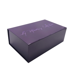 Boîte à capuche magnétique avec couvercle pour vêtements, personnalisée, violet, emballage <span class=keywords><strong>en</strong></span> carton pour <span class=keywords><strong>robe</strong></span> abaya, style livre pliable, boîte magnétique - Product Image 2