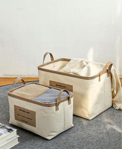 Cesta de Almacenamiento para Baño y Sala de Estar, Gran Capacidad, Plegable, de Tela, para Dormitorio, Hogar, Duradera, Diseño Moderno - Product Image 1