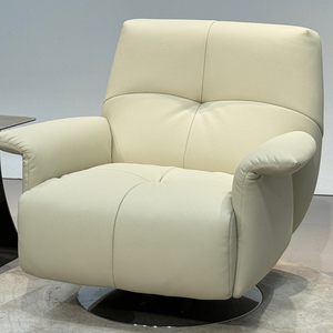 Silla Moderna de Cuero Genuino de Lujo con un Solo Asiento, Rotación de 360° y Altura Ajustable para Sala de Estar, Oficina en Casa y Hotel 70 One - Product Image 5