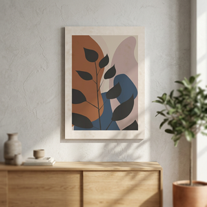 Serviette de cuisine en lin imprimé feuilles abstraites, fabriquée en Inde, pour la cuisine et la décoration intérieure, aux meilleurs prix de gros - Product Image 3