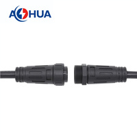 Maßgefertigter Hochwertiger Wasserdichter Stromkabelstecker M29 2-Pin 35A Stecker für LED-Beleuchtungsgeräte Buchse IP67/IP68 Vergoldet