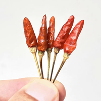 Piments œil-de-perdrix indiens séchés sans tige, haute piquanteur, en sac en vrac, pour la cuisine des fruits de mer