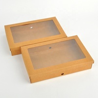 Boîte d'emballage en papier kraft avec logo personnalisé, pliable, pour sous-vêtements, chaussettes, bas et serviettes, vente en gros, 10 pièces