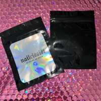 Bolsa de Embalaje Cosmética con Cierre Hermético, Transparente por un Lado, Impresa Personalizada al por Mayor, con Cierre de Cremallera Holográfico
