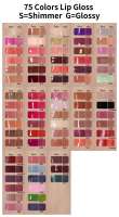 Vente en gros 75 couleurs brillant à lèvres OEM marque privée logo personnalisé mat étanche rouge à lèvres mat liquide rouge à lèvres accepter livraison directe