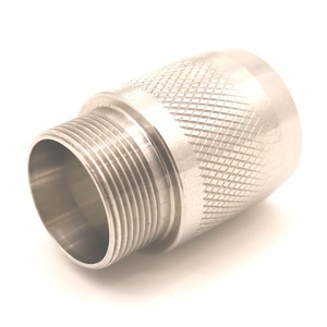 Tabung koneksi baja tahan karat knurled berlian bagian aluminium/baja/tembaga/kuningan buatan kustom presisi tinggi - Product Image 5