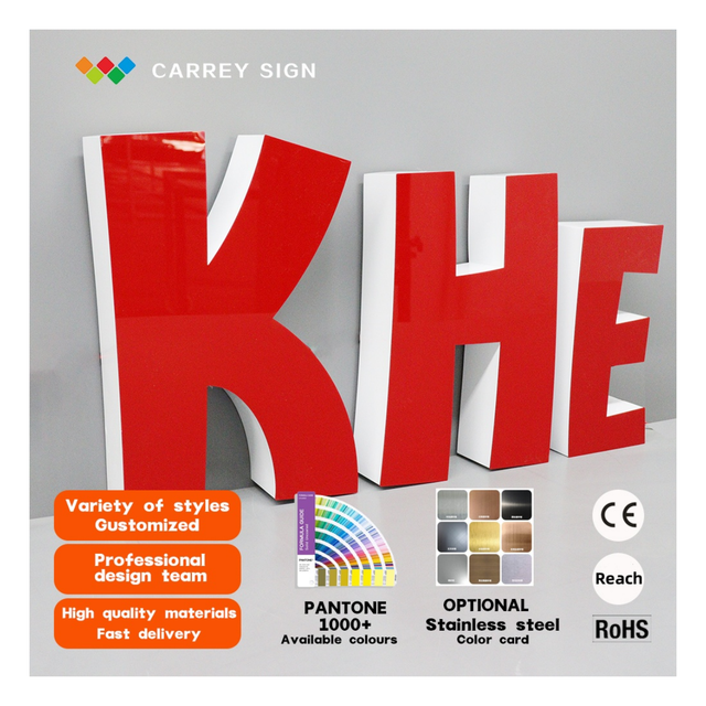 CARREY Sign Custom Illuminated Advertising Boards Storefront Channel Letters Custom Logo Sign Outdoor Business Sign Logo