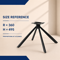Accessoires de chaise en fer sur mesure en gros, pieds de chaise à quatre branches détachables pour le transport, pour chaise de salle à manger, chaise longue, table basse