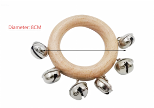 Wholesale Factory OEM Custom Wooden Round Hand Bell,Bell instrument Orff Percussion Shaking Bell Custom Logo Available - Product Image 6