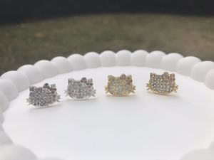 Nuovi <span class=keywords><strong>Orecchini</strong></span> a Forma di Gatto Placcati Oro con Zirconi, Gioielli Cartoon Animali, Dolci <span class=keywords><strong>Orecchini</strong></span> a Forma di Gattino <span class=keywords><strong>per</strong></span> Ragazze - Product Image 2