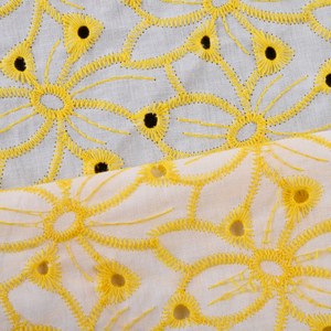 Tela de Punto Estampada con Diseño de Flores Amarillas, Personalizable al por Mayor, con Ingredientes de Poliéster y Elastano, para Confección de Ropa - Product Image 5