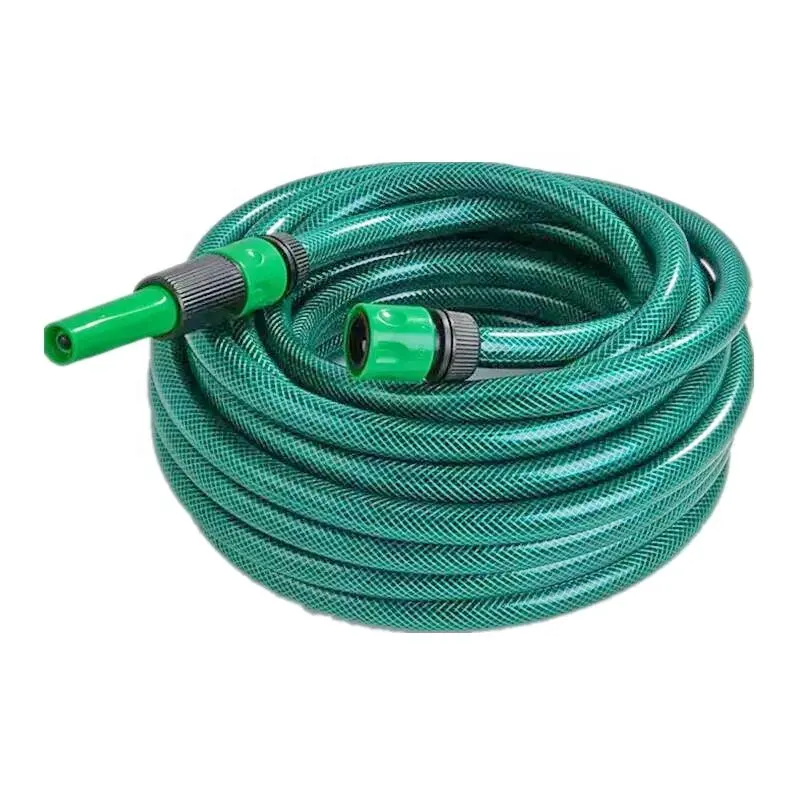 High-Quality High-Pressure wholesale PVC Layflat Expandable Flexible Garden Water Hose For irrigation with plastic connector