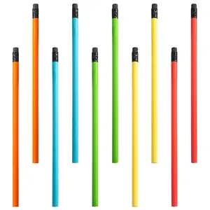 学校文具空白铅笔与定制徽标OEM标准HB铅笔与橡皮擦
