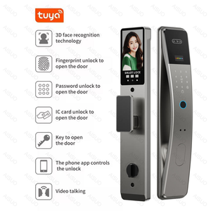 Serrure de porte intelligente sans clé Tuya reconnaissance faciale 3D accès numérique biométrique d'empreintes digitales pour l'entrée sans clé connectée Wi-Fi en bois - Product Image 2