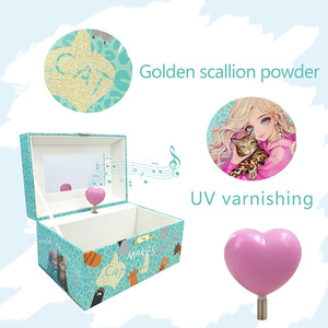 Organizador de Joyas <span class=keywords><strong>Musical</strong></span> Giratorio Personalizado de Fábrica Yiyu con Caja de Música Personalizada de 18 Notas con Sonido Claro para Bodas - Product Image 4