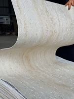 Revêtement en travertin sur mesure à application directe pour carrelage en béton brut, base en bois, substrat en brique, panneau mural en pierre flexible