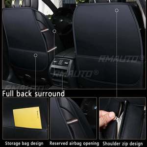 2 housses de siège avant de voiture en cuir PU, protection universelle pour banquette avant - Product Image 3