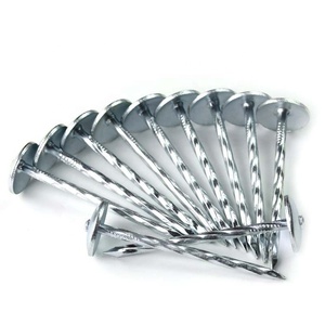 3-дюймовый Bwg 9 Гальванизированный витой хвостовик гофрированный гвоздь зонтик кровельные гвозди - Product Image 1