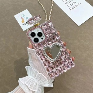 Funda de teléfono móvil con espejo de diamantes de imitación para iPhone 11 12 13 14 15 16 Plus <span class=keywords><strong>Pro</strong></span> Max para <span class=keywords><strong>Samsung</strong></span> <span class=keywords><strong>S</strong></span> 22 <span class=keywords><strong>23</strong></span> 24 25 pLus Ultra - Product Image 3