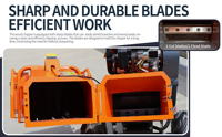 Moteur à essence puissant de 15 CV 420 cm³ avec démarrage électrique amélioré, démarrage simple et rapide, méthode de découpe par tambour