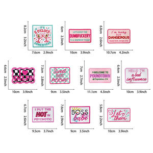 Parche de lentejuelas brillantes estilo gangsta para niñas, de alta calidad, personalizado, rosa, colorido, bordado, termoadhesivo para gorra - Product Image 5