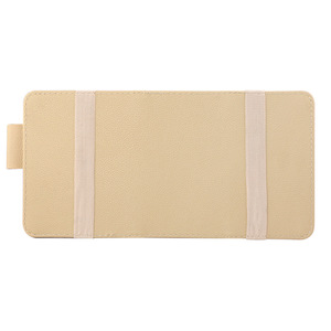 Organizador de visera para coche, clip de almacenamiento de cuero para gafas, billetes, documentos, 4-7 compartimentos, soporte para visera solar - Product Image 4